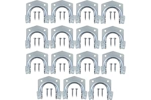 SOL 15pk DIY Tool Hooks for Shed, Metal Aluminum Garage Storage Hooks with 30pcs Screws, Durable and Rust-Resistant, Heavy-Duty Wall Hooks for Tools, Bikes, Ladders, and Garden Equipment