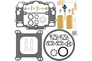QAZAKY Carburetor Rebuild Kit Compatible with Edelbrock 1400 1404 1405 1406 1407 1409 1411 1477 Automotive 500 600 650 700 750 800 CFM Weber Marine Carb Mercruiser 809064 Carter 9000 Series AFB 4 BBL
