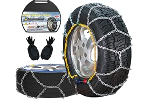 ‎LEYAOYAO Automatische Schneeketten, 2 Stück x 12mm, 1 Minute schnelle Montage von Schneeketten mit automatischem Spanner,universelle Notfall-Reifentraktionskette für Pkw, Pickups und SUVs (HKN 130)