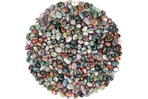 ORIENTREA 500g di Cristallo di Diaspro Oceanico Pietra schiacciato Naturale, Chip Cristalli di guarigione di Patatine Fritte al Diaspro Oceanico Sfuso, Pietre levigate per Cristalloterapia e Reiki, Artigianato