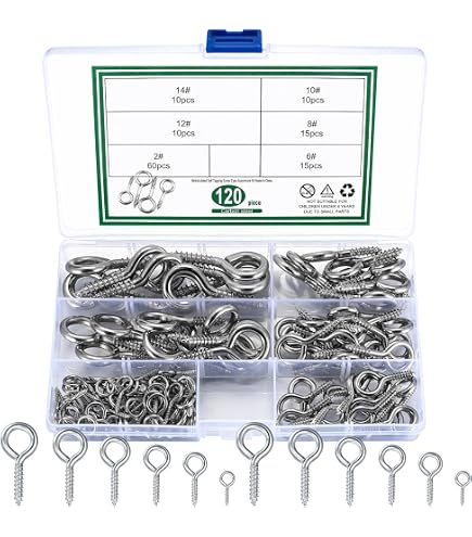 100-Pack L-Shaped Right Angle Screws - 13x33mm Zinc Plated Self-Tapping Photo Frame Hooks
