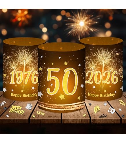 Funke & Brand, set da 50 sottobicchieri per birra, per compleanno, motivo: Happy Birthday, colore nero e oro