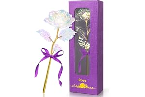 ADAZ 24K Oro Rosa Eterna Stabilizzata, Originale Regalo per Lei Donna Mamma Nonna Fidanzata Moglie per Festa della Mamma, Compleanno, San Valentino, Natale, Fiori Artificiali