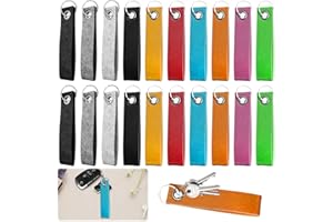 TZQFROCE 20 Stück Schlüsselanhänger Filz Bunt Filzanhänger Schlüsselanhänger Rohling Schlüsselanhänger Stoff für DIY Dekoration Handwerk Taschen Auto Basteln