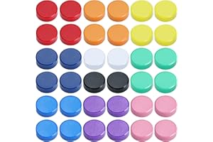 EFHUIIT 40pcs Aimant Frigo Aimants Tableau Magnétique Aimant Frigo Decoratif Petit Rond Colorés Magnet Frigo pour Tableau Blanc Tableau Magnetique Réfrigérateur (10 Couleurs)