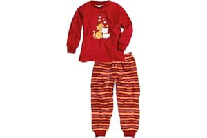 Playshoes Unisex Kinder Frottee Schlafanzug Zweiteilig Pyjama-Set