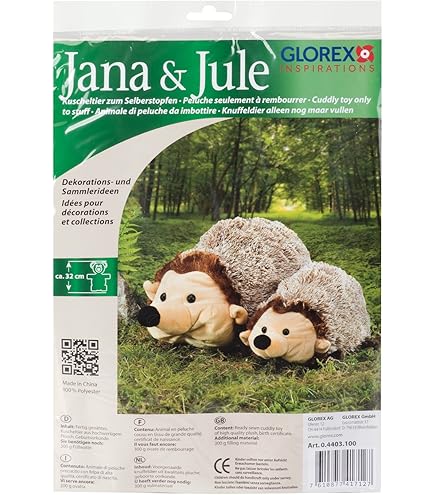 GLOREX 0 4513-1 - Knuffel om zelf op te vullen IJsbeer Sven, ca. 28 cm hoog, genaaid van hoogwaardig pluche, hoeft alleen nog maar gevuld te worden, met geboortecertificaat