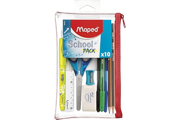 Maped – skoluppsättning fylld etui SCHOOL pack – 10 delar. –