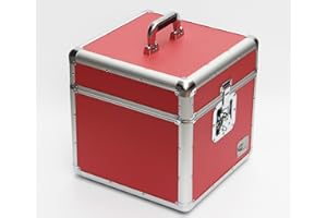 ZILLA BY NEO MEDIA Zilla Red 12" LP Single Vinyl Record Aluminium DJ Flight Carry Case Holds 100 Tough Strong