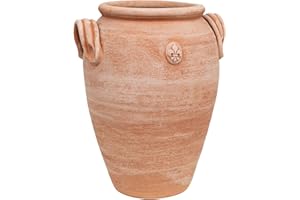 Biscottini Porta ombrelli per Esterno e Interno 38x48 cm | Vasi Terracotta portaombrello Made in Italy | Portaombrelli da Esterno Lavorati a Mano