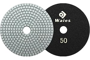 Waies 125mm Körnung 50 Diamant-Schleifpad für Nass Schliff Klettaufnahme, für Granit Stein Beton Marmor