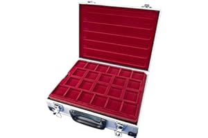 MC.Sammler Portamonete con 5 tableaus per 161 diverse monete da grandi a piccole medaglie, diametro 26, 32, 36, 46, 50 mm