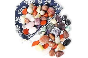 Orientrea 500 Grammi di Cristallo Naturale Grande Pietre Miste Pietra schiacciato, Cristallo burattato Chip-Cristalli curativi Chip sfusi, Pietre levigate per Cristalloterapia e Reiki, Artigianato