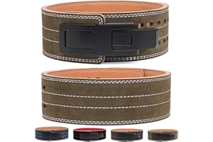 TOUGERJOY 10 mm skórzana dźwignia do treningu siłowego – pas do podnoszenia ciężarów dla mężczyzn i kobiet – wsparcie pleców i rdzenia podczas ciężkiej dźwigni siłowej, martwego podnoszenia i przysiadów