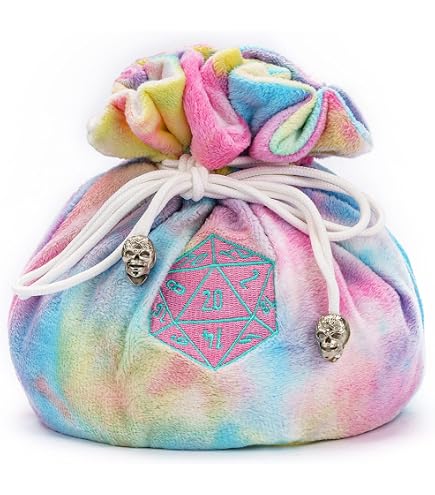 Sac à Dés Cthulhu – 6x9 Pouces, Doublure Satin, Contient Plus De 100 Dés, Dé Violet 19mm Inclus