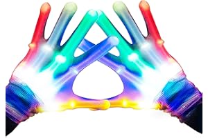 TESOYZII LED Flash Gloves Toys for 3-12 Year Old Boys and Girls - Cool Halloween Christmas Stocking Stuffers and Holiday Gifts