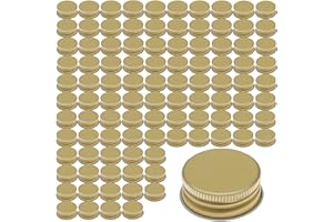 gouveo 100er Set Schraubverschluss PP31.5 aus Aluminium goldfarben - Hochwertiger PilferProof Flaschenverschluss mit sicherer Abdichtung - Ideal für Glasflaschen (PP31.5G)