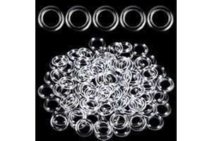 CIATBYYJ 100 Stück Raffrollo Vorhang Ringe, Transparente Raffgardinenringe, O-Ringe Vorhangringe Kunststoff Ringe für Römische Schattierungen (13 mm Außen, 8 mm Innen Durchmesser)