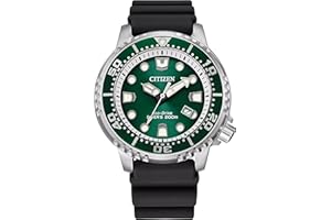 Citizen Herren Analog Eco-Drive Armbanduhr mit Gummiband Promaster Marine