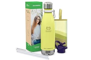 LG Luxury & Grace Borraccia Termica in Acciaio Inox 500 ml. Botiglia Termo senza BPA per Bevande Calde e Fredde. Sottovuoto a Doppia Parete e Senza Perdite. Borsa Portabile in Neoprene + Moschettone.