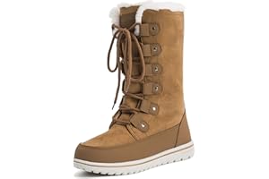 Polar Boot Damen Hoch Dauerhaft Kunstpelz Winter Regen Schnee Wasserdicht Draussen Kalb Stiefel