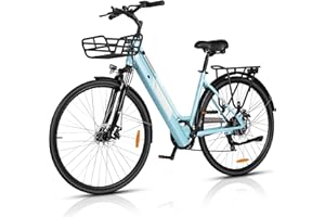 ‎AOIHO AOIHO E Bike, 28'' EBike Herren E-Bike Damen mit Drehmomentsensor, 250W Motor Electric Bike Trekkingrad E Fahrrad mit 6-Gang, 3 Modi, LCD-Display, Elektrofahrrad Damen für Erwachsene E Fahrrad Herren