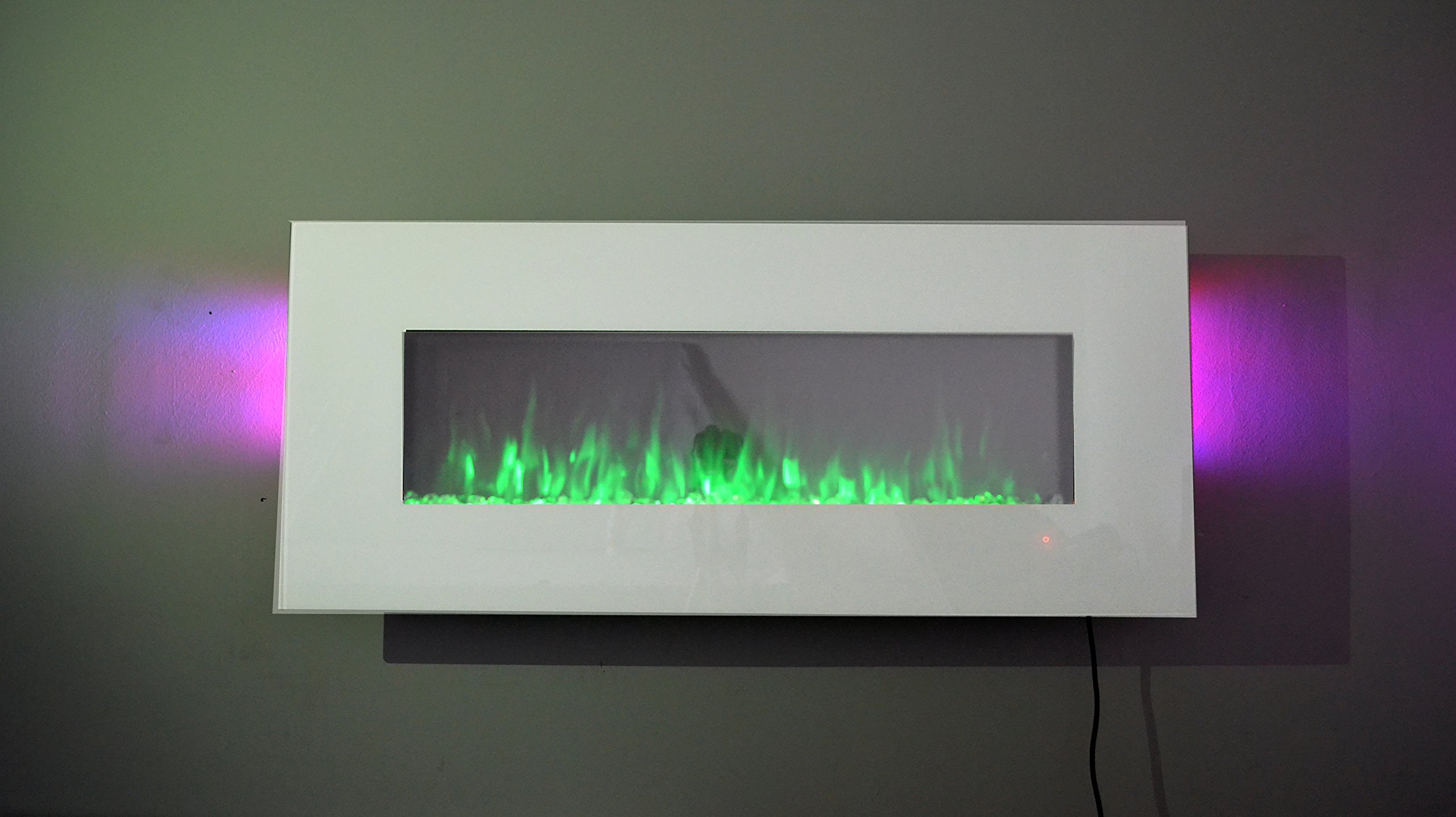 Regal Flame Fusion 50 Inch Built-in Ventless Heater Recessed Wall Mounted Electric Fireplace - Pebble