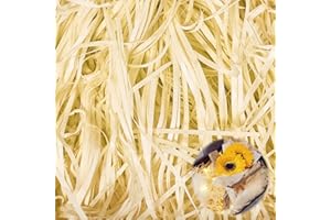 HENGRONGSHEN Paglietta per Cesti, 300g Shred Carta Velina Regalo di Alta Qualità, Decorazione Rafia Decorazione Confezione Regalo per Natale, Matrimonio, Anniversario, Festa di San Valentino (Giallo)