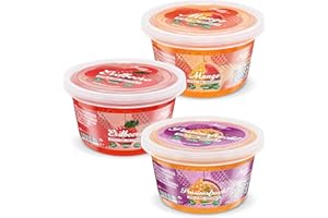THE INSPIRE FOOD COMPANY INSPIRE FOOD Popping Boba Variety Pack - Strawberry, Mango, Passionfruit (3 x 450 gm) - No Artificial Colors - Lower Sugar, Real Fruit Juice - 100% Vegan & Glutenfree