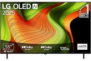 LG OLED55B59LA TV 55 Zoll (139 cm) 4K OLED AI TV (α8 Gen2 4K AI Prozessor, webOS 25, 120Hz) [Modelljahr 2025]