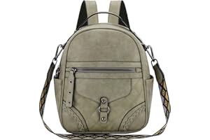 VASCHY Mini plecak dla kobiet, modny wegański skórzany mały damski plecak torebka dla nastolatków dziewcząt, Jasnozielony, S