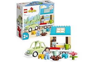LEGO 10986 Duplo Ma Ville La Maison Familiale sur Roues, Jouet Ã‰ducatif, Set De Camping, Briques, Figurines, Jouet Voiture pour Garçons Et Filles 2 Ans