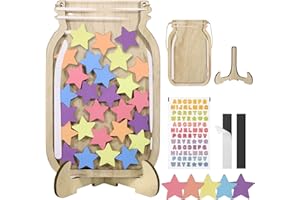 JIANTA Bocal de Récompense Enfants, Tableau Comportement Enfant Magnétique pour Salle de Classe pour Bonne Conduite Reward Jar 30 Étoiles