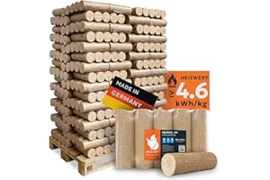 HEIZFUXX Holzbriketts Nestro XL Blue - Weichholzbriketts Palette 960 kg (96x10 kg) - Premium Briketts für Kamin, Heizkessel & Ofen - Hoher Heizwert, geringer Aschegehalt & maximale Energieausbeute
