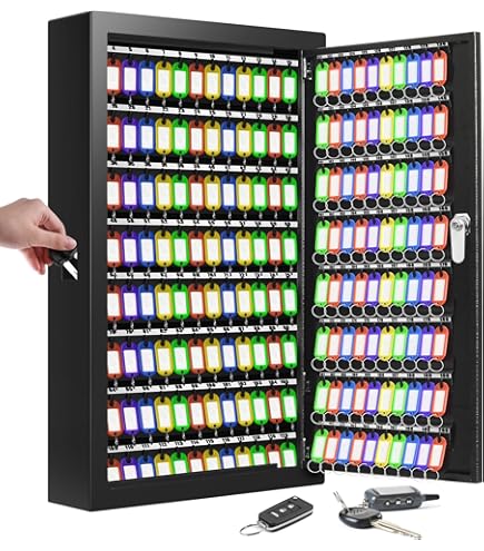 Aazon.co: Furnishh Key Box Wall Ount 100 Position Etal Locking Key