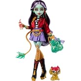 MONSTER HIGH JINAFIRE LONG&trade; Monster High Jinafire Long bebek, k&ouml;pek&ccedil;iği Cloudy 'Yun Yun' ve 7 aksesuar HYV58