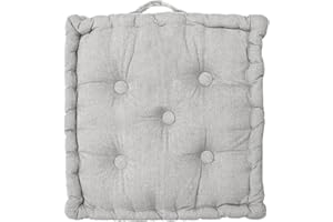 INTRECCI Cuscino Arredo Mattonella Grigio 60x60 cm, Cuscino da Pavimento con Maniglie Disponibili in più Colori per Pallet Giardino Balcone Picnic