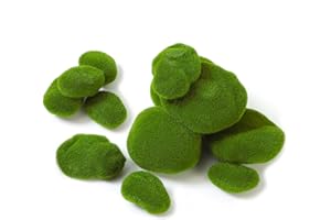 LJY 12 Pcs Artificial Moss Rocks (6 Sizes) Fake Rocks, Moss Balls, Artificial Moss, Faux Moss- Perfect For Flower Arrangements, Gardens, And Diy Crafts，Aquarium Plants Decorate