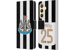 Head Case Designs Officially Licensed Newcastle United Football Club Home Kit 2025 Cup Winners Leather Wallet Case Compatible With Samsung Galaxy S24 5G