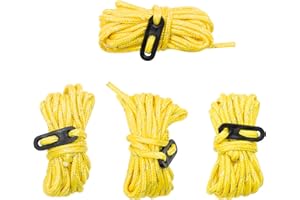 Milestone Camping Vientos de gran visibilidad, Amarillo (paquete de 4)