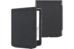 DMluna Funda para Pocketbook Verse/Verse Pro/Color, Cubierta de Cuero PU Premium, Auto Sleep/Wake, Delgada y Ligera, Ajuste Preciso, Negro