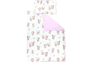 TupTam Set di Biancheria da Letto per Bambini Ragazzi Ragazze 2 Elementi, Coniglio/rosa/puntini, 135x100 cm