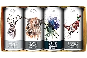 Meg Hawkins - Farrah's of Harrogate, 4 Drum Gift Set - Stag, Cow, Thistle, Pheasant, 4 x 160 g