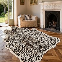 Vloerkleden met wilde dieren als thema, abstracte felle