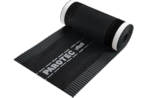 PAROTEC Closoir de faîtage de ventilation de qualité supérieure Rouleau de faîtage aluminium + non-tissé 390 mm x 5 m (anthracite)