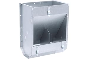 Agrarflora Kaninchen Futterautomat 2,5kg - verzinkter Futtertrog mit 2 Fächern - robuster Futterspender für Hasen, Nager und Kleintiere - Kaninchenfutterautomat, Fressnapf, Futterstelle