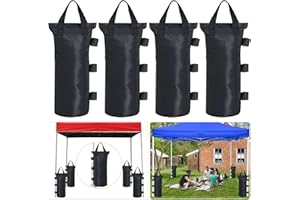 cakefly 4Pack Gazebo Weights Sand Bags Tent Sandbags Industrial Grade 600D Heavy Duty Sand Weight Bags Gazebo Leg Weights Bags Parasol Weights Bag for Any Pop Up Tents Canopy Umbrella (Single-Pocket)