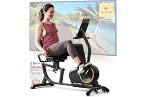 ‎SPORTPLUS SportPlus Liegeheimtrainer für zuhause mit App-kompatibilität, 24 Stufen & 6 Trainingsprogramme, rutschfeste Pedale, mit Display & Tablethalterung, bis 100 kg