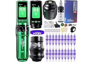 Dragonhawk Kit Tatuaje Fold Pro Year of Snake Edition Máquina de Tatuar Inalámbrica Tattoo Gun Mcore-C3, 3000mAh con 2 Baterías