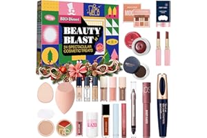 BELIKY GIRL Makeup-Adventskalender, 24-tägiger Beauty-Weihnachts-Countdown-Kalender im Box-Set, kosmetische Überraschungen für Frauen und Mädchen, All-in-One-Makeup-Geschenkset, kosmetisches Starter-Makeup-Set